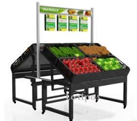 GTON Vegetable & Fruits Display Double Rack