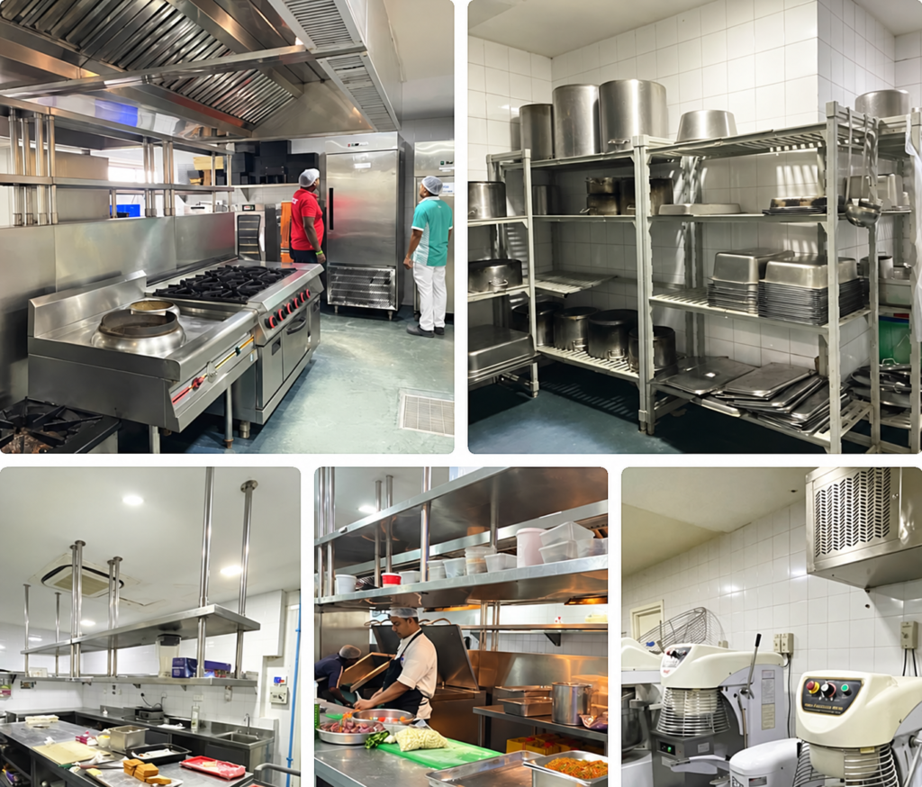 commercial kitchen setup
